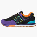 New Balance 574 Black Purple Orange Blue