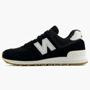 New Balance 574 Black White Gum Brown