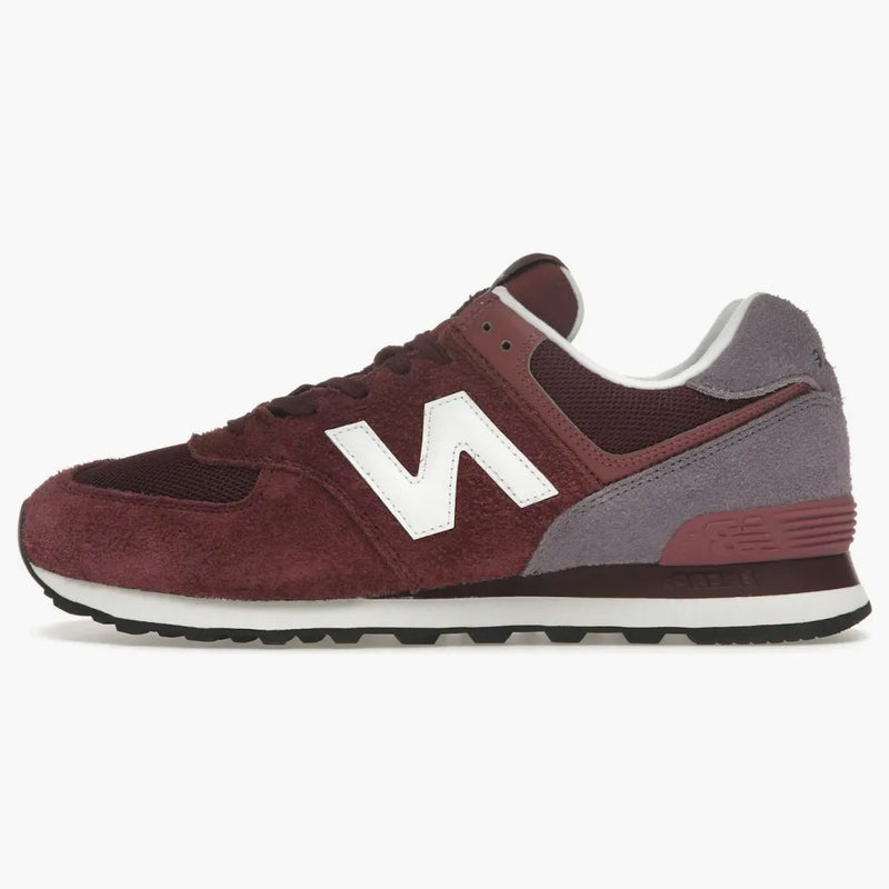 New Balance 574 Burgundsko fialový semiš