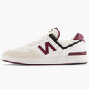 New Balance 574 Court White Crimson