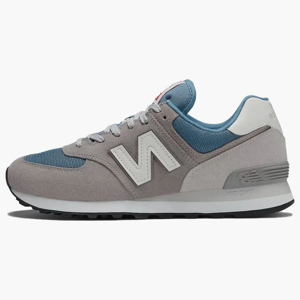 New Balance 574 Šedá bílá kůže