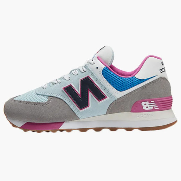 New Balance 574 Marblehead Blue Pink Gum (women's)