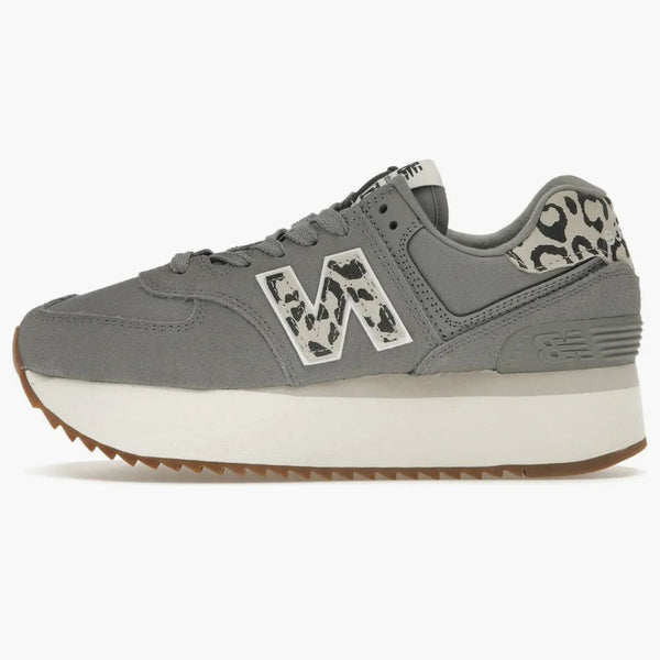 New Balance 574 Plus Shadow Grey Leopard Print (Dámské)