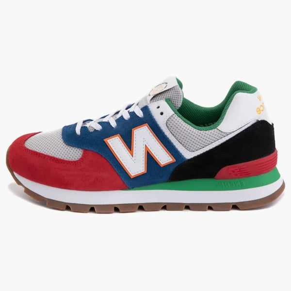 New Balance 574 drsná šedá modrá