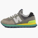 New Balance 574 Rugged Grey Yellow Emerald