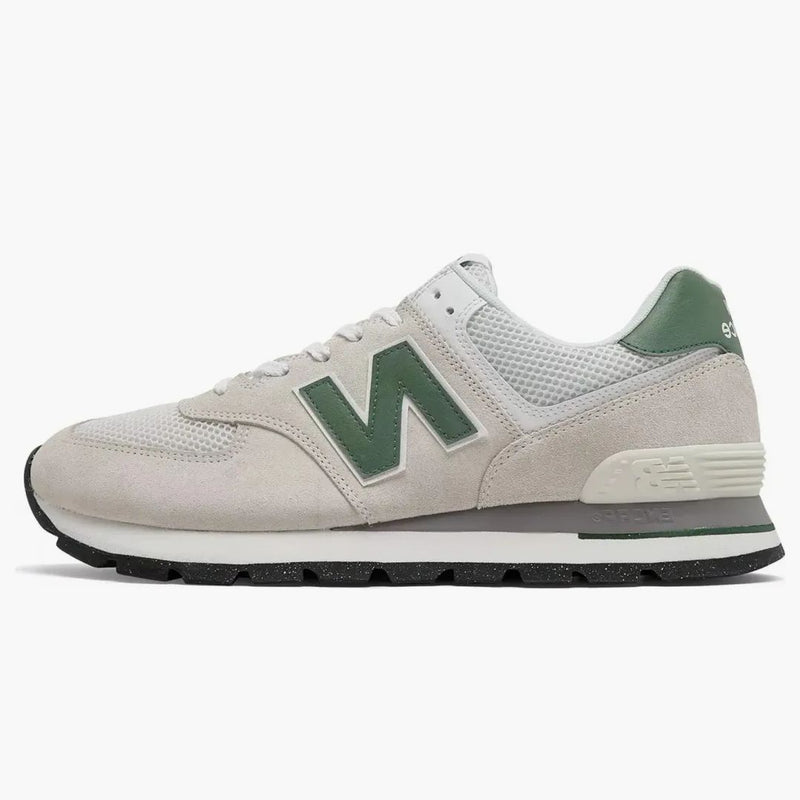 New Balance 574 Rugged White Green