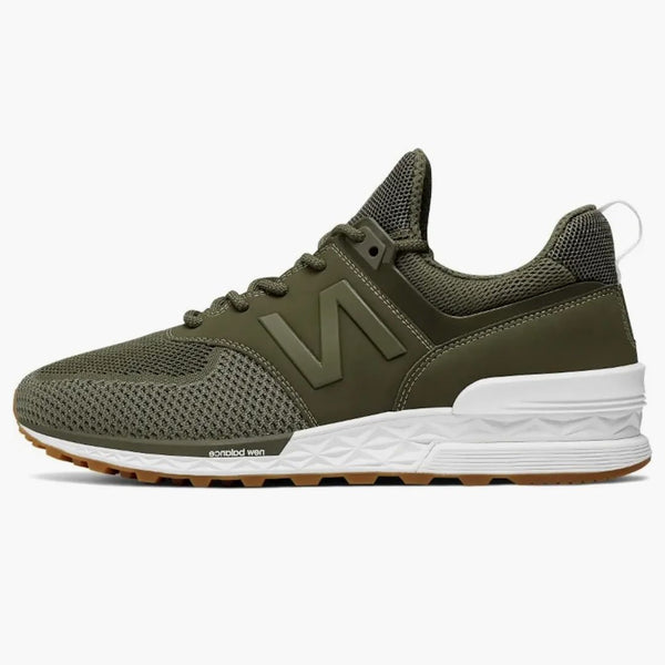 New Balance 574 Sportovní olivová bílá guma