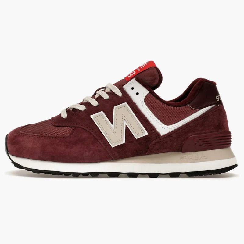 New Balance 574 Suede Maroon Gray