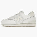 New Balance 574 Triple White Leather (women's)
