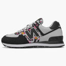 New Balance 574 White Black Camo (Women's)