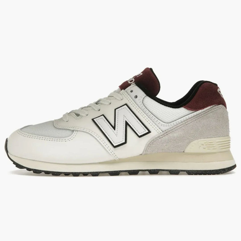 New Balance 574 Bílá burgundie