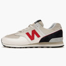 New Balance 574 White Red Navy