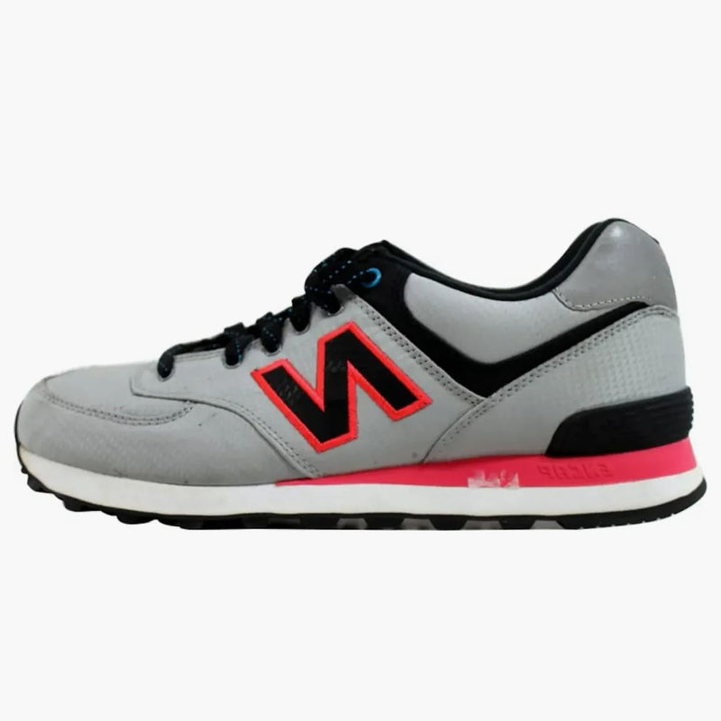 New Balance 574 windbreaker gray black pink