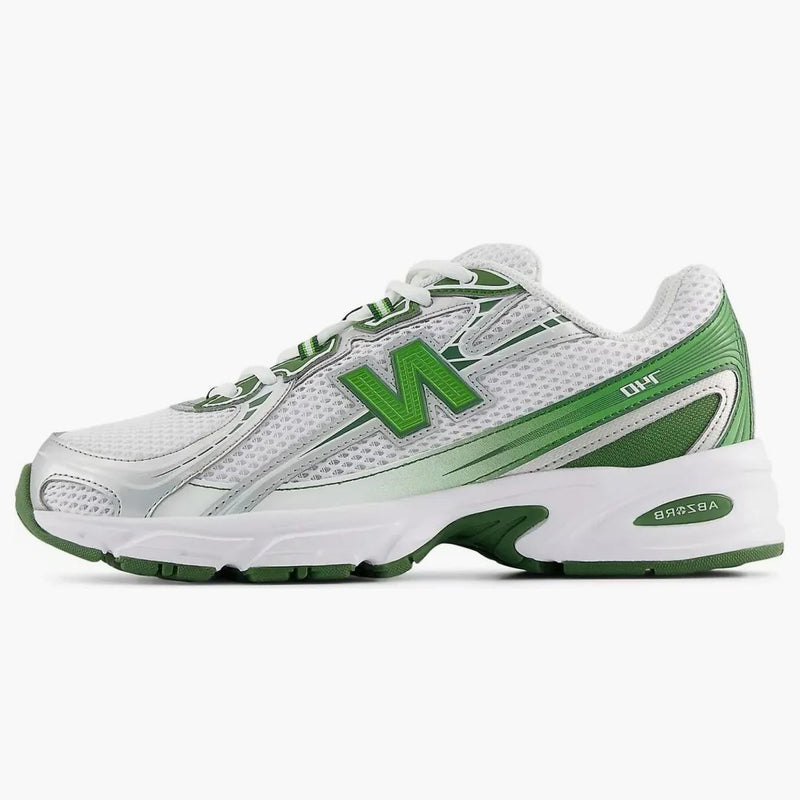 New Balance 740 White Alpine Green Silver Metallic