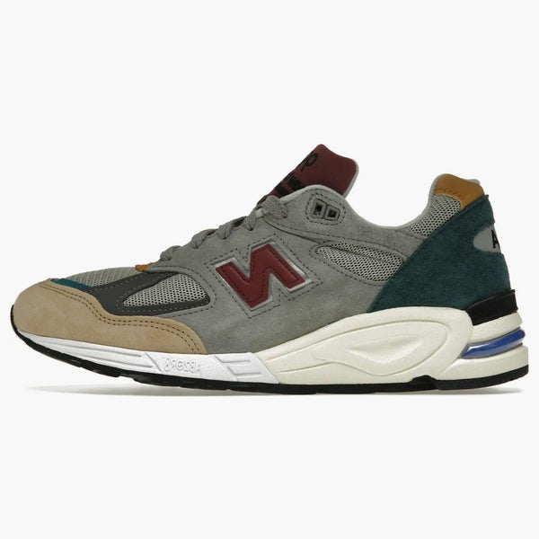 New Balance 990V2 Grey Green Bord