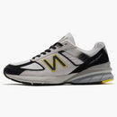 New Balance 990v5 plateado negro amarillo