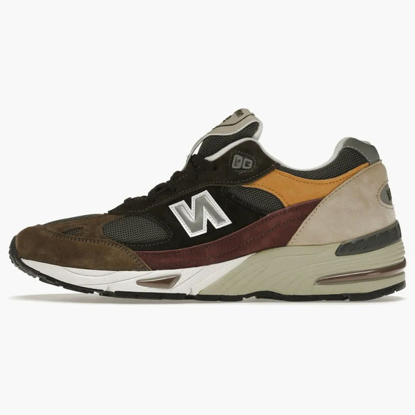 New Balance 991 Olive Burgundy Brown