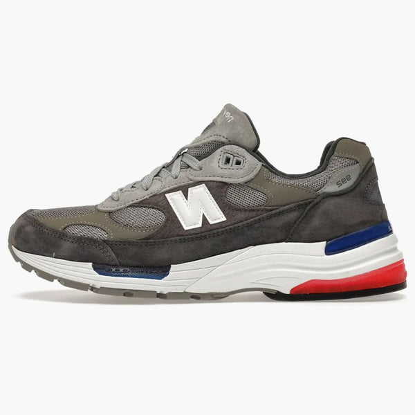 New Balance 992 šedá modrá červená