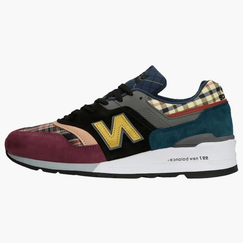 New Balance 997 Miusa Plaid Pack Burgundsko Black