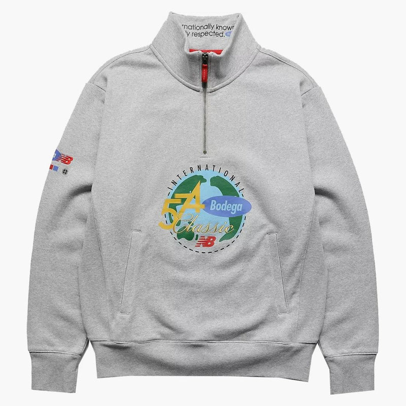 New Balance X Bodega Quarter Zip Sweatshirt Athletic Gray