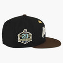 New era arizona diamondbacks capsule vintage series 20th anniversary patch 59fifty fitted has black/teal