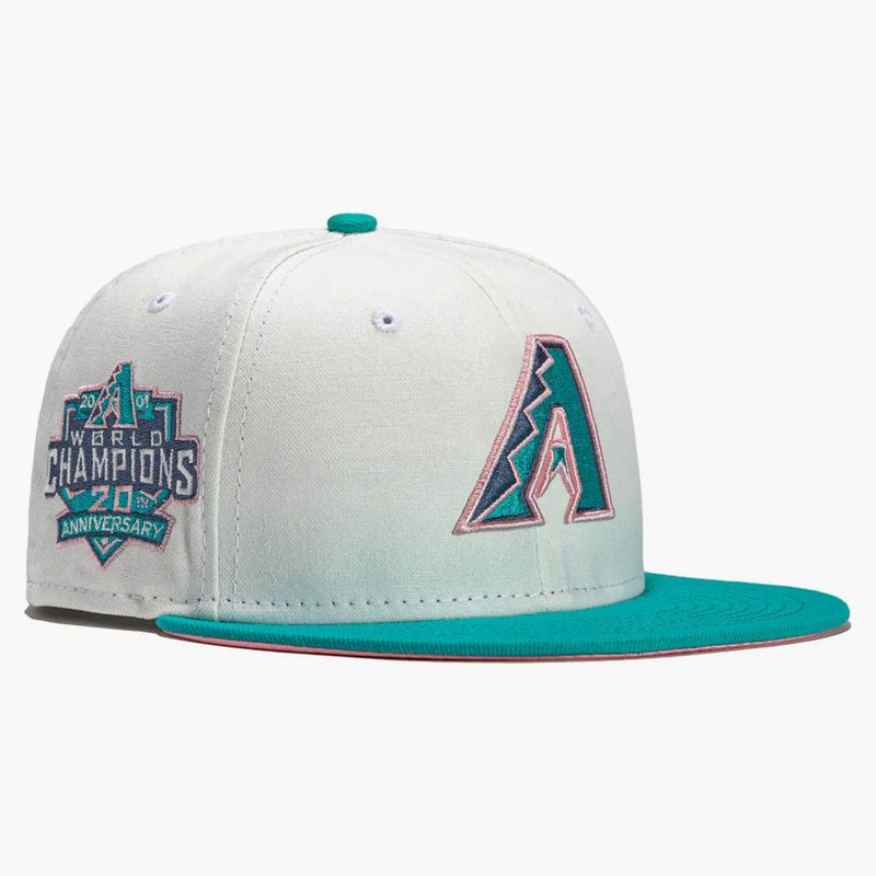 New Era Arizona Diamondbacks Monaco 20th Anniversary Champions Patch A ha un club esclusivo 59Fifty aderente ha pietra/pesca