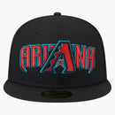 New Era Arizona Diamondbacks Overlap 59fifty Fitted Hat Black