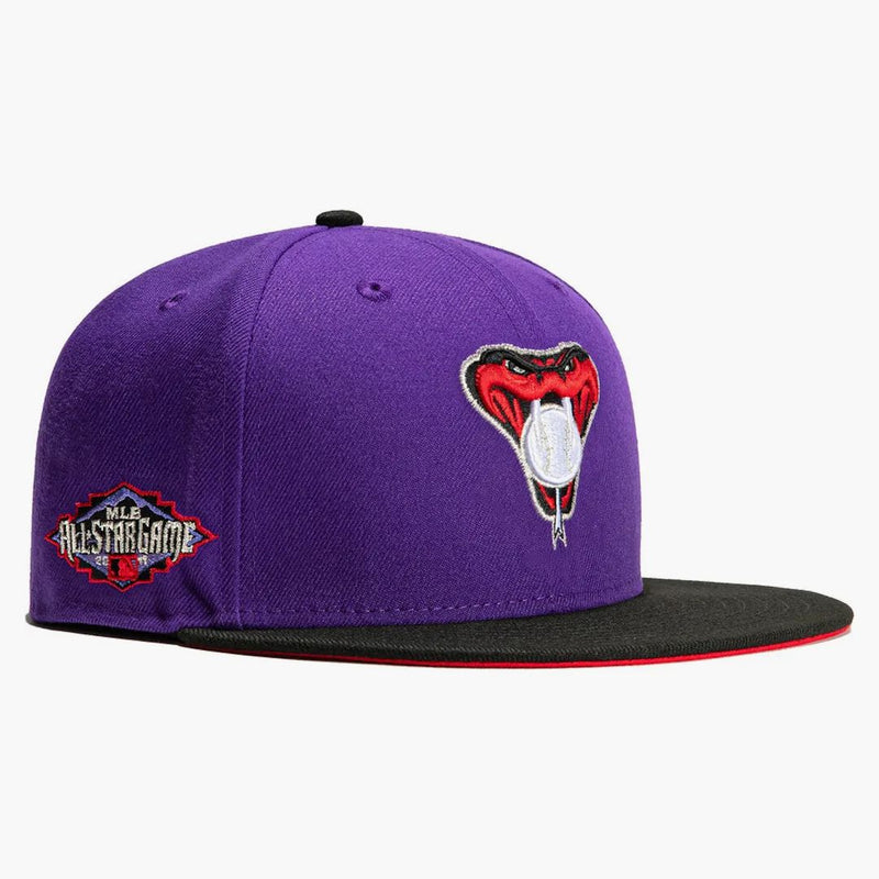 New era arizona Diamondbacks T-Dot 2011 All-Star Game Patch Snakehead Hat Club Exclusive 59fifty Fitted Hat Purple/Black