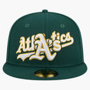 New Era Athletics Overlap 59fifty Fitted Hat Green