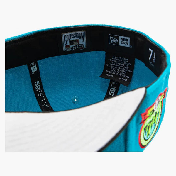 New era atlanta braves aux pack vol 2 40th anniversary patch alternate has club exclusive 59fifty fitted has neon blue/black