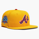 Nowa era Atlanta Braves Ballpark Snacks 150th Anniversary Patch ma Ekskluzywny 59 Fiffty ma złoto