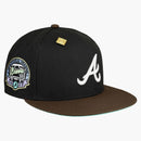 New era Atlanta Braves Capsule Vintage Collection 2017 Inaugural Season Fitted Has 59fifty Fitted Has Black/Teal