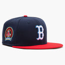 New era Boston Red Sox Beer Pack 2004 World Series Champions Patch has Club Exclusive 59fifty Fitted Hat Navy/Red