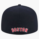 New Era Boston Red Sox Overlap 59fifty Fitted Hat Navy