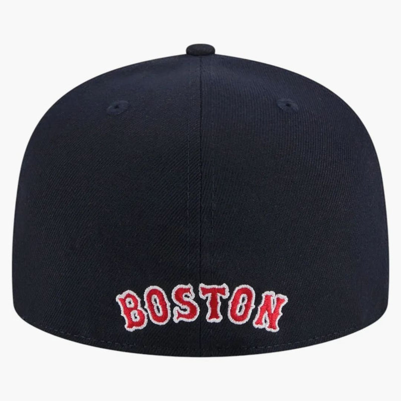 New Era Boston Red Sox Overlap 59fifty Fitted Hat Navy
