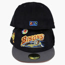 New Era Buffalo Bisons Capsule Doppler Radar Collection New York State 59fifty Fitted Hat Black/red