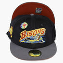 New Era Buffalo Bisons Capsule Doppler Radar Collection New York State 59fifty Fitted Hat Black/red