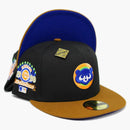 New Era Chicago Cubs 1990 All Star Game Patch Capsule Hats Exclusive 59fifty Fitted Hat Black/blue