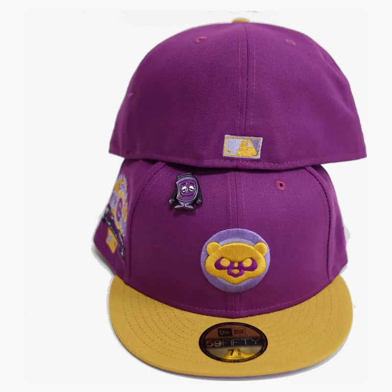New era chicago cubs capsule pbj 2.0 alternate 1990 all star game 59fifty fitted has purple/brown