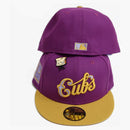 New Era Chicago Cubs Script Capsule Pbj 2.0 Alternate 1933 All Star Game 59fifty Fitted Hat Purple/brown