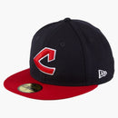 New Era Cleveland Indians Cooperstown 1973 59fifty Fitted Hat Navy/red