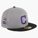 New era cleveland indian fuji jacobs field patch has club exclusive 59fifty fitted has gray/black