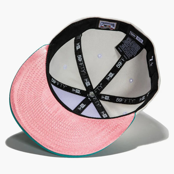 New era Colorado Rockies Monaco 2021 All Star Game Patch BP Hat Club Exclusive 59fifty Fitted Has Stone/Peach