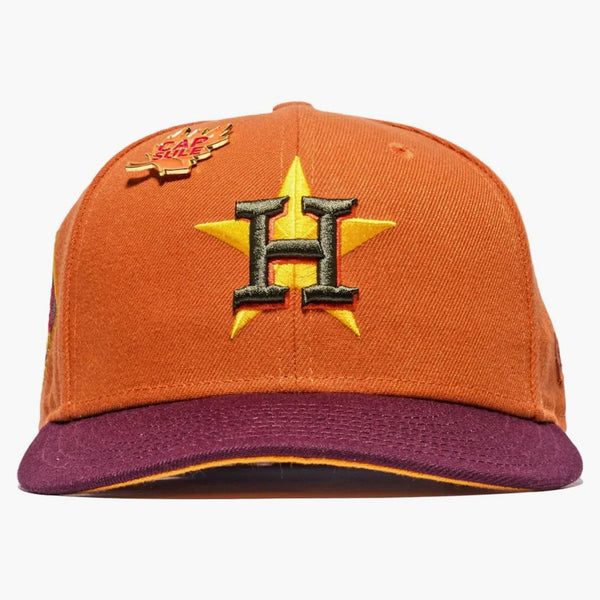 New era Houston Astros Collection 2017 World Series Capsule Hats Exclusive 59fifty Fitted Hat Orange/Yellow