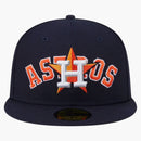 New Era Houston Astros Overlap 59fifty Fitted Hat Navy
