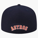 New Era Houston Astros Overlap 59fifty Fitted Hat Navy