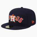 New Era Houston Astros Overlap 59fifty Fitted Hat Navy