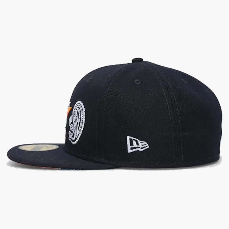 New Era Houston Astros Patchwork Paisley Undervisor 59fifty Fitted Hat Navy