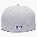 New Era Jae Tips X City Jeans New York Yankee Subway Series "the Wiz" 59fifty Fitted Hat Grey/red