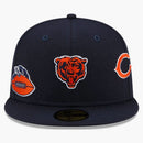 New era Just Don Chicago Bears 59fifty Fitted has Navy